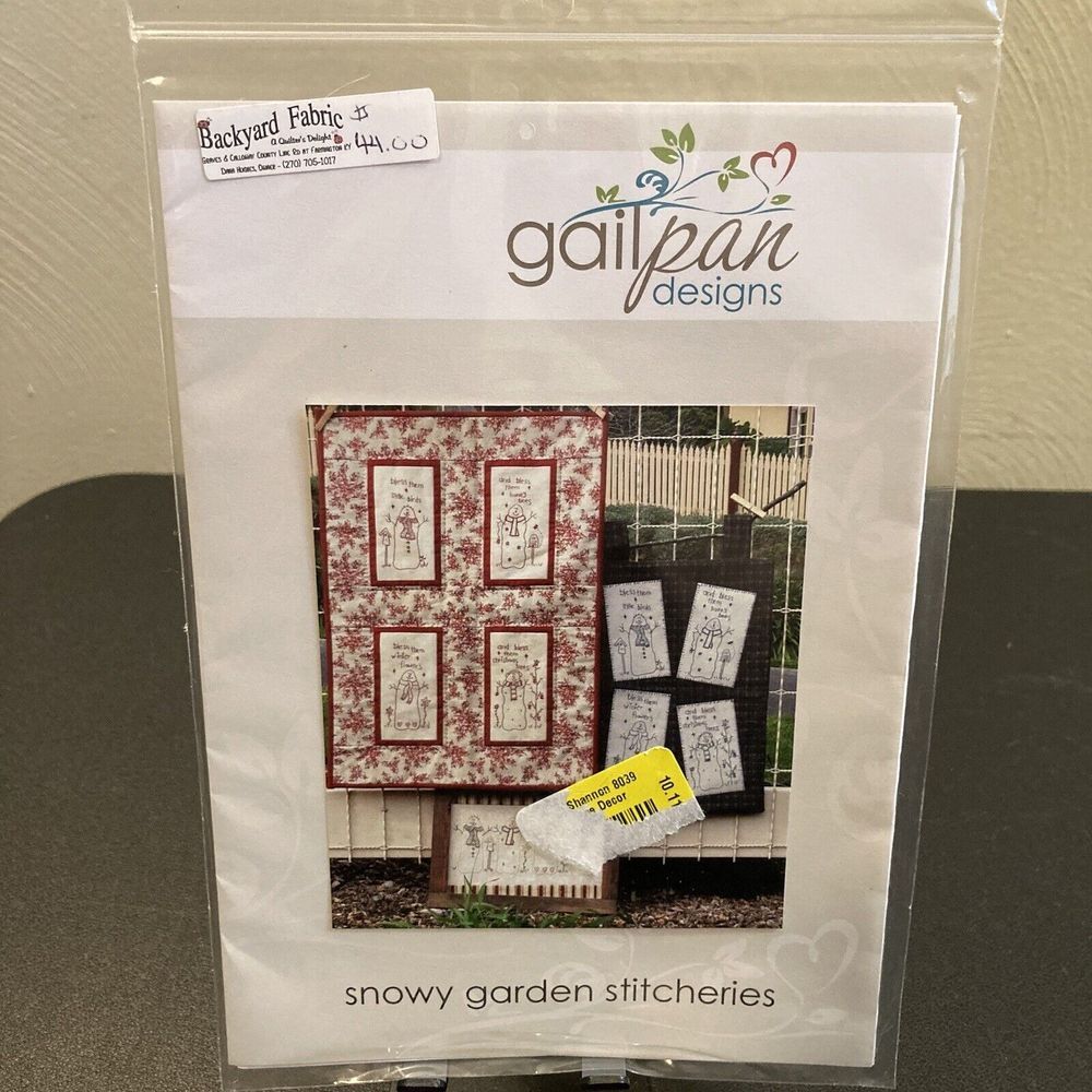 Snowman Snowy Garden Stitcheries Gail Pan Pattern Design Quilt Wall Hanging Xmas
